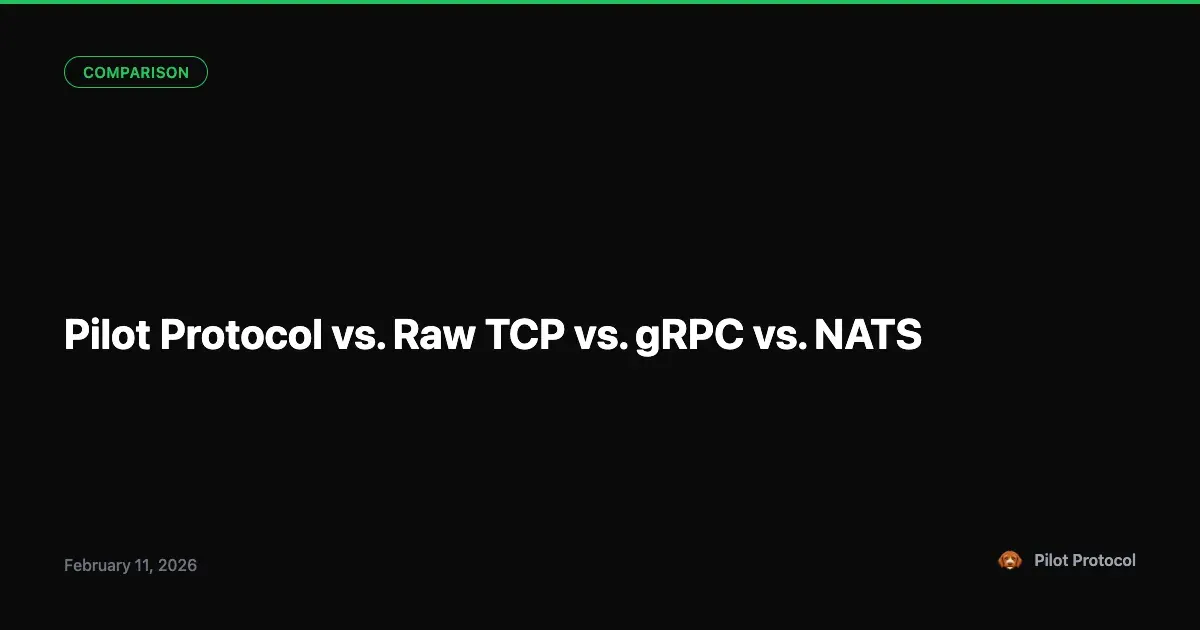 Where Pilot Fits with TCP, gRPC, and NATS